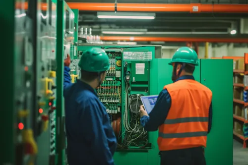 Technicien comparant une pièce endommagée avec une neuve pour déterminer la meilleure option